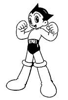 coloriage astro boy heureux